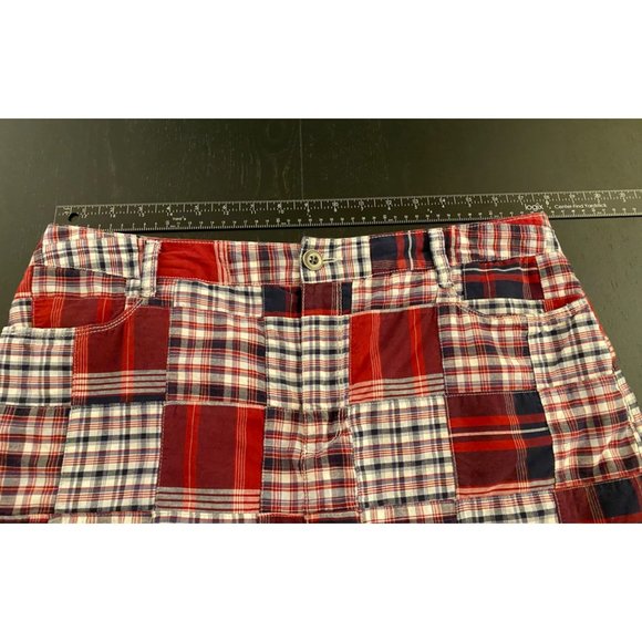 Croft & Barrow Classic Skort Womens US 14 Crab Bake Red Patchwork Stretch Preppy - Picture 10 of 16